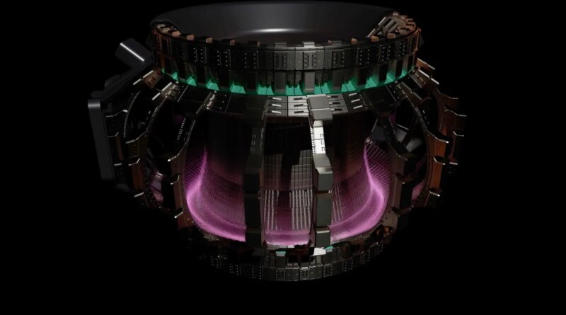 An illustration shows a digital twin of the Sparc fusion reactor