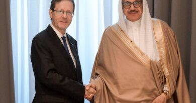 Israeli president holds rare meeting with Bahraini foreign minister