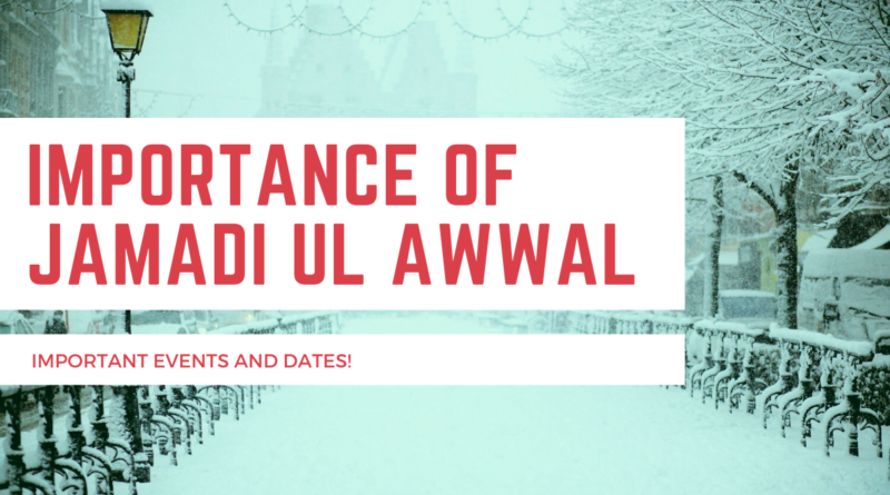 Importance of Jamadi UL AWWAL