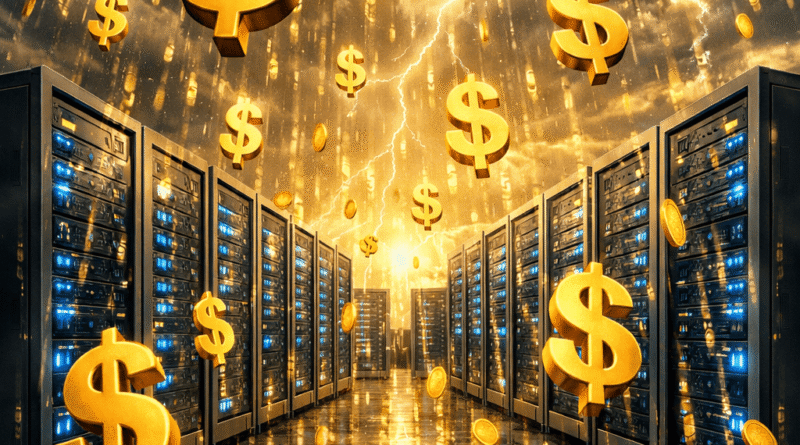 dollar signs, data center