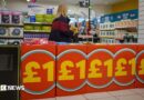 A woman in a Poundland store