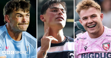 George Furbank, Louis Rees Zammit and Charlie Atkinson in a composite images