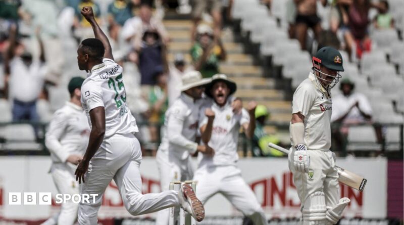 Kagiso Rabada celebrates wicket of Travis Head