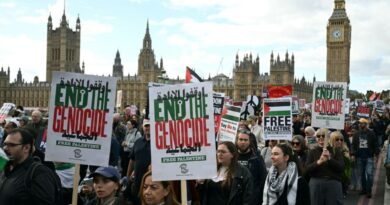 Thousands of pro-Palestinian demonstrators rally in London