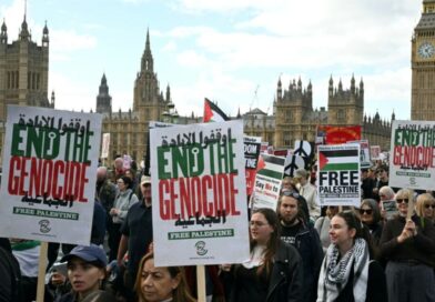 Thousands of pro-Palestinian demonstrators rally in London