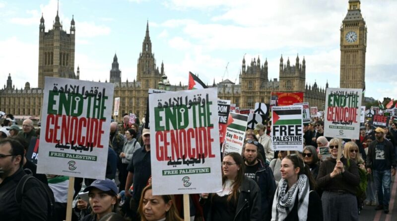 Thousands of pro-Palestinian demonstrators rally in London