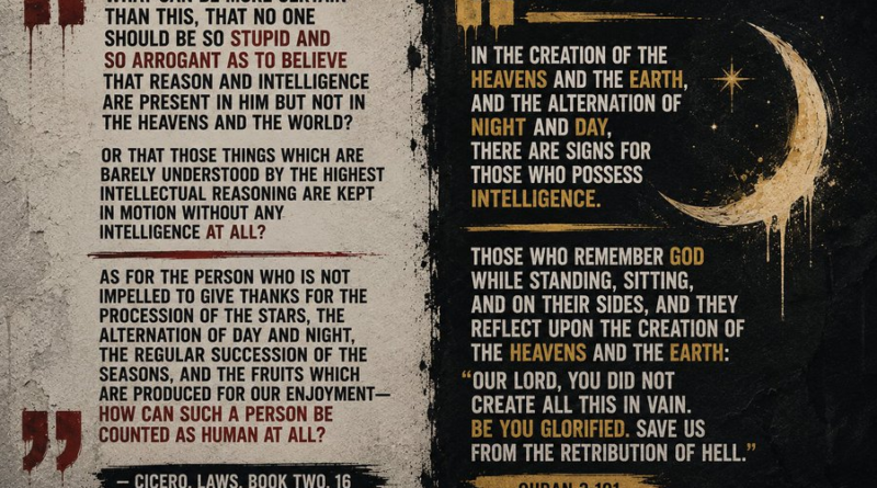 Two Voices, One Sky: Cicero’s Cosmic Argument and the Signs of the Quran