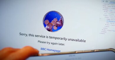 A page on the BBC website which is temporarily unavailable.