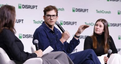 SAN FRANCISCO, CALIFORNIA - OCTOBER 29: (L-R) Ashton Kutcher and Effie Epstein speak onstage during TechCrunch Disrupt 2024 Day 2 at Moscone Center on October 29, 2024 in San Francisco, California. (Photo by Kimberly White/Getty Images for TechCrunch)