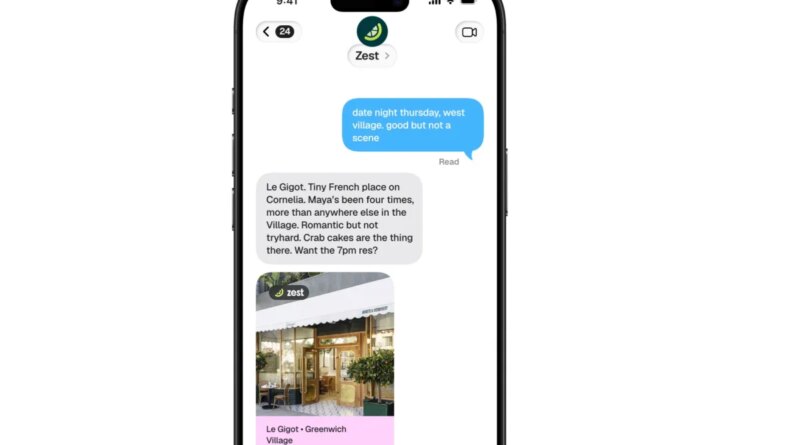 Zest's new AI agent finds restaurants and books reservations over text | TechCrunch
